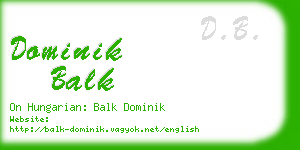 dominik balk business card